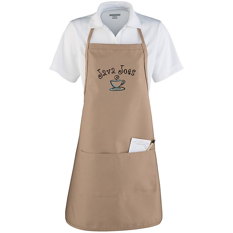 APRON WITH ADJUSTABLE NECK AND WAIST TIES